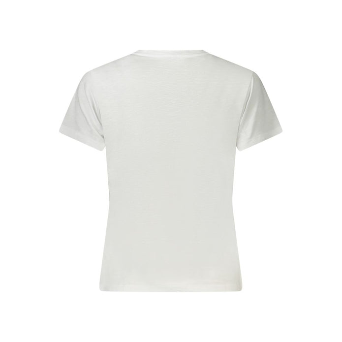 White Cotton Women T-Shirt