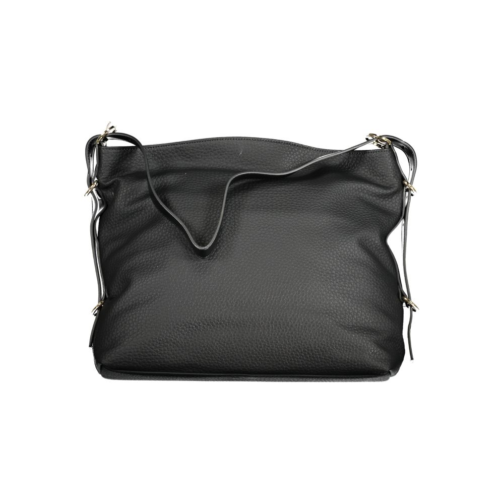 Black Polyethylene Women Handbag