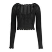 Black Viscose Women Sweater