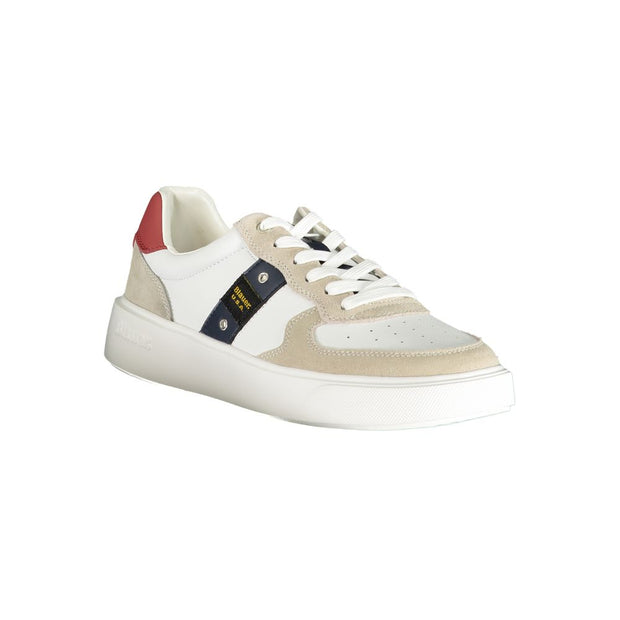 White Polyethylene Men Sneaker