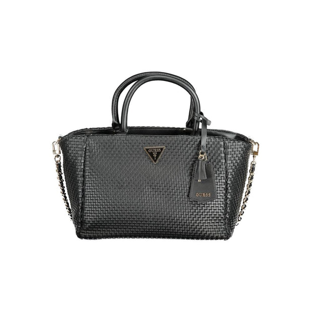 Black Polyethylene Women Handbag