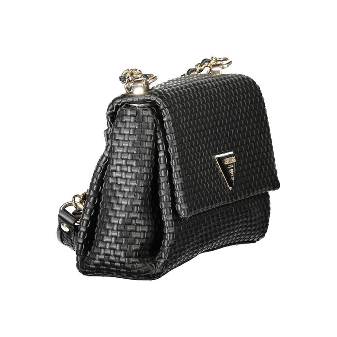 Black Polyethylene Women Handbag