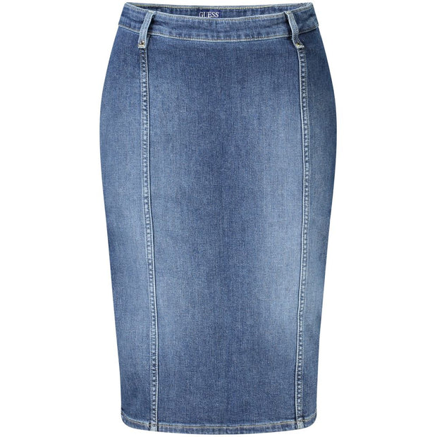 Blue Cotton Women Skirt