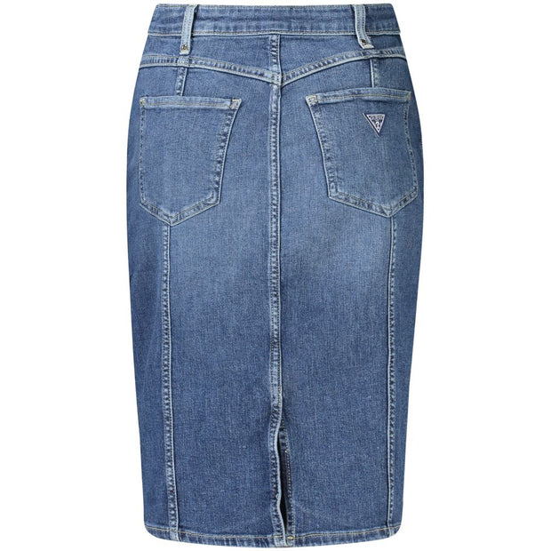 Blue Cotton Women Skirt