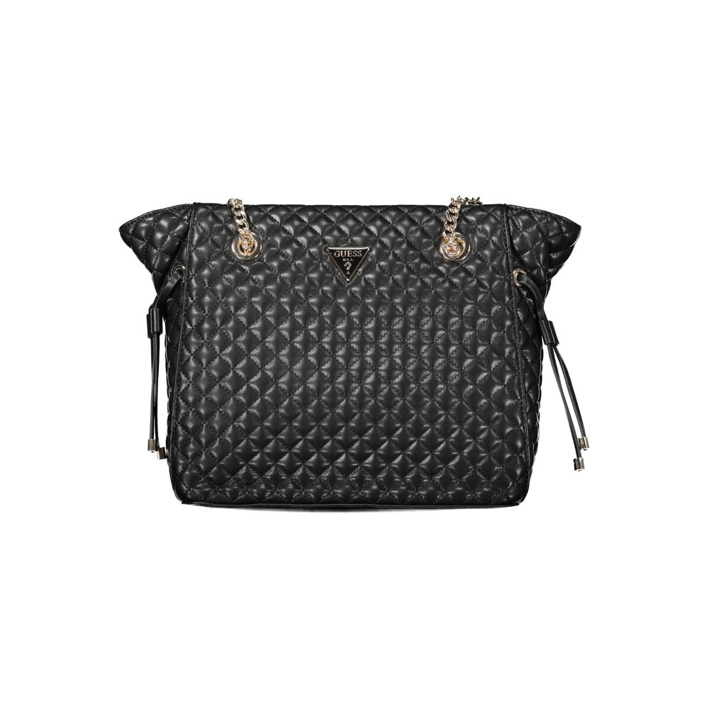 Black Polyethylene Women Handbag