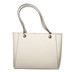 Beige Polyethylene Women Handbag