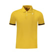 Yellow Cotton Men Polo Shirt