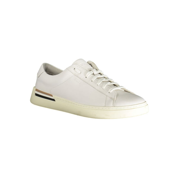 White Polyethylene Men Sneaker