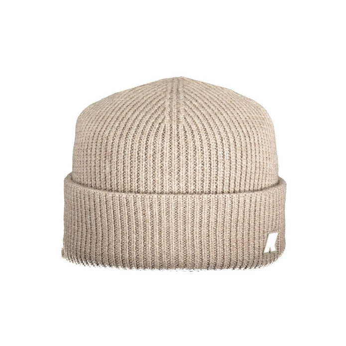 Beige Wool Men Cap