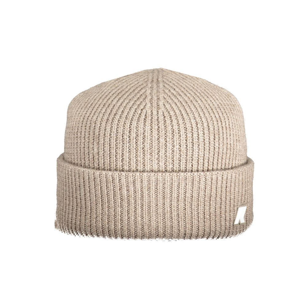 Beige Wool Men Cap