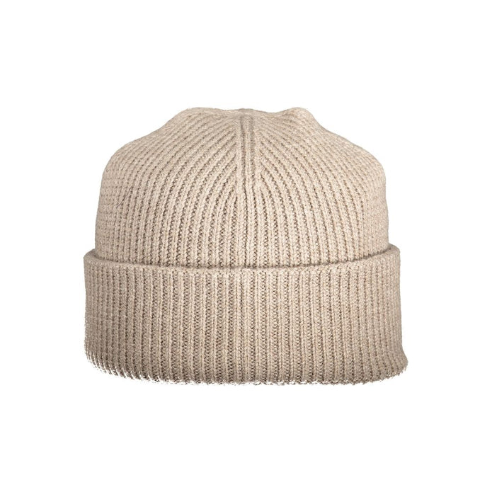 Beige Wool Men Cap