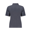 Blue Cotton Women Polo Shirt