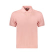 Pink Cotton Men Polo Shirt