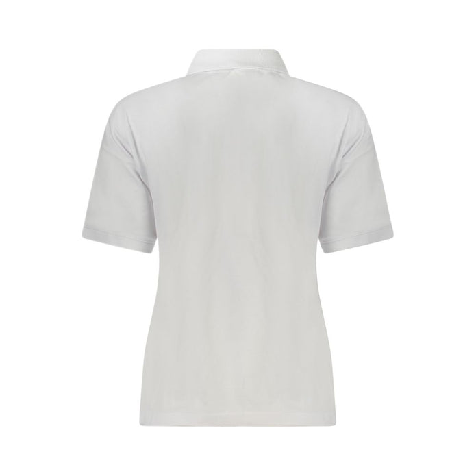 White Cotton Women Polo Shirt