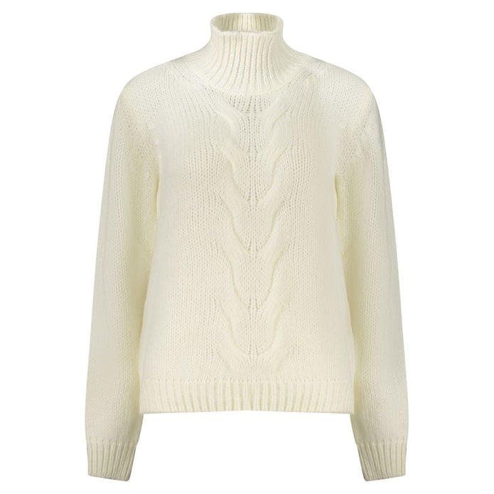 White Wool Women Sweater