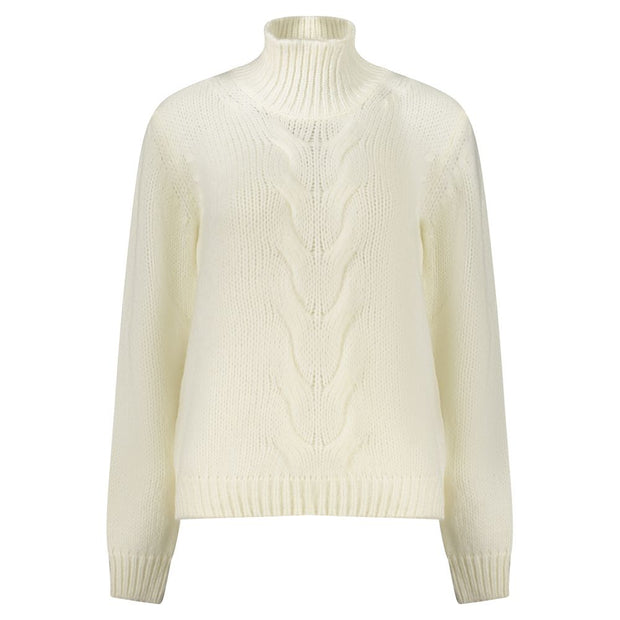 White Wool Women Sweater