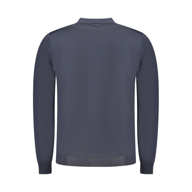 Blue Wool Men Sweater