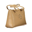 Beige Polyethylene Women Handbag