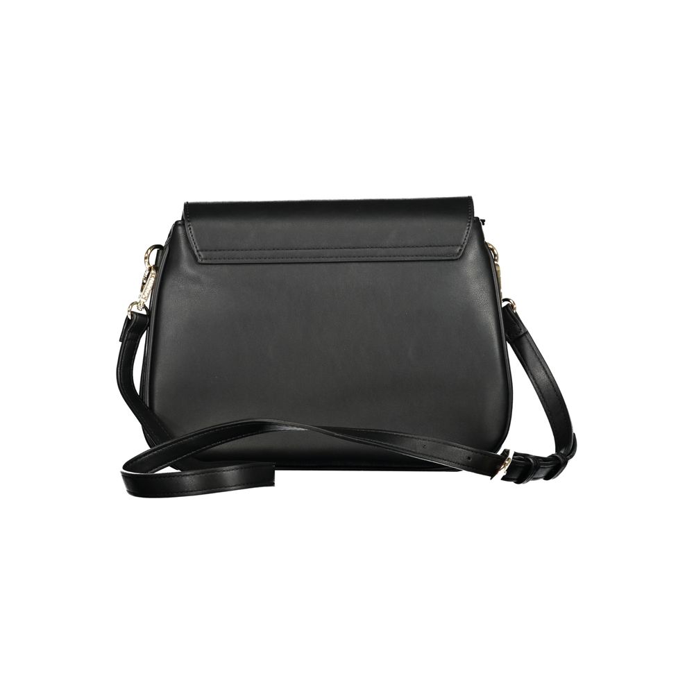 Black Polyethylene Women Handbag