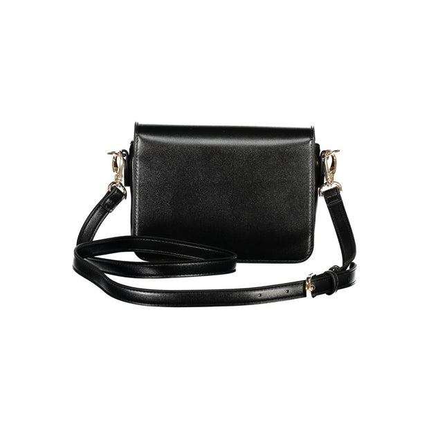 Black Polyethylene Women Handbag