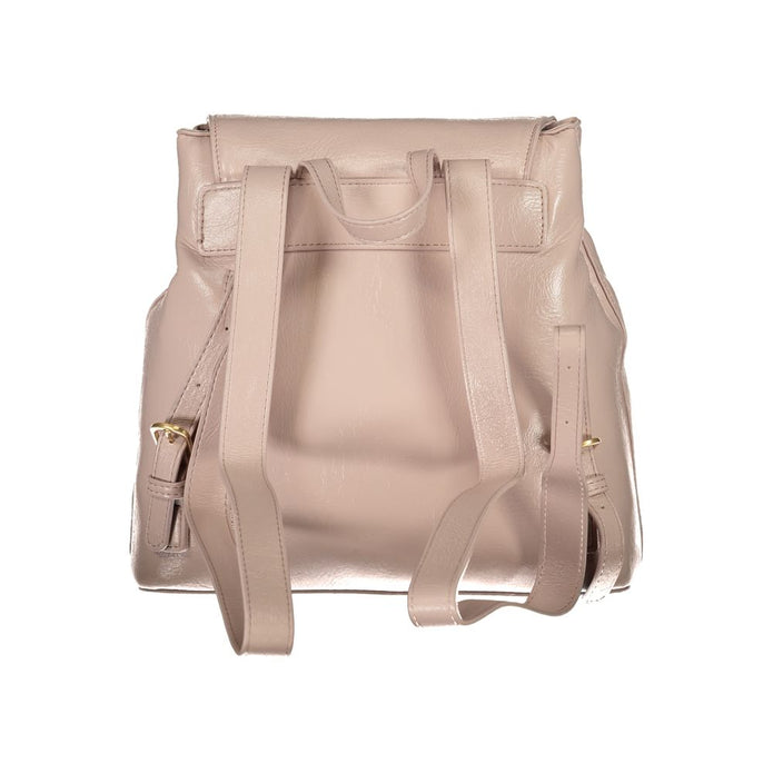 Pink Polyethylene Women Backpack