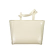 Beige Polyethylene Women Handbag