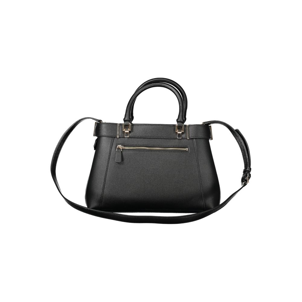 Black Polyethylene Women Handbag