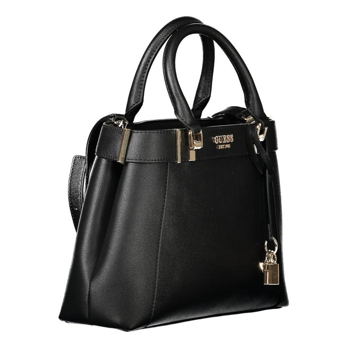 Black Polyethylene Women Handbag