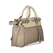 Beige Polyethylene Women Handbag