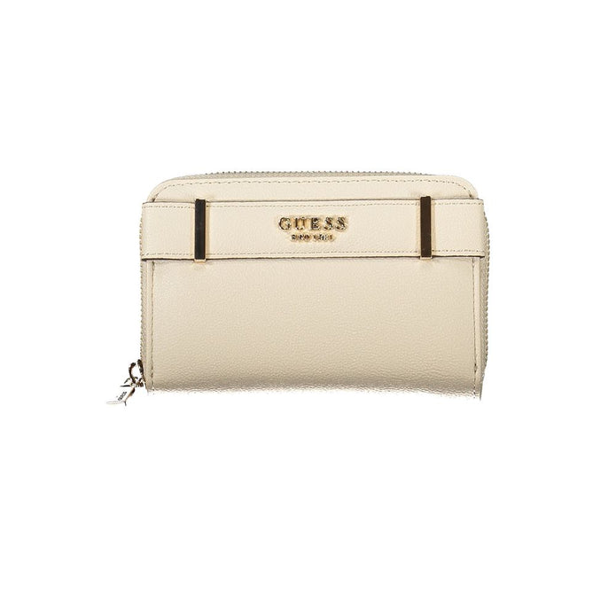 Beige Polyethylene Women Wallet