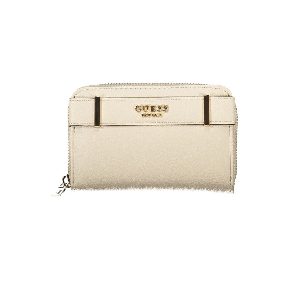 Beige Polyethylene Women Wallet