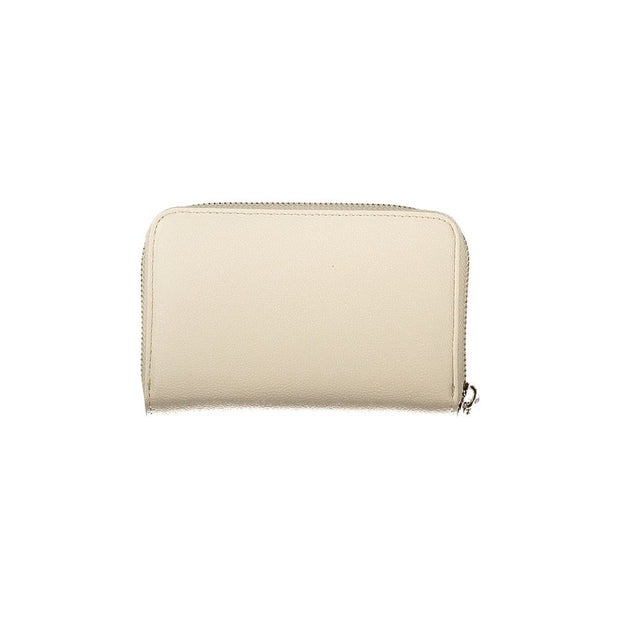 Beige Polyethylene Women Wallet