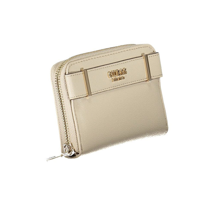 Beige Polyethylene Women Wallet