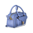 Light Blue Leather Women Handbag