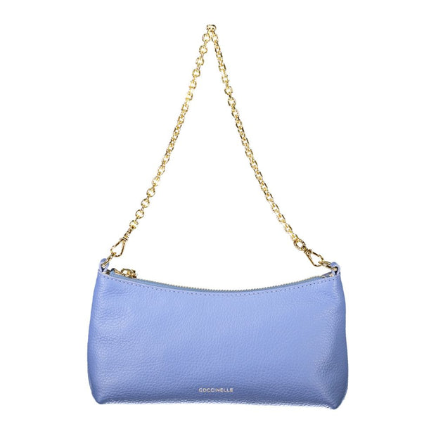 Light Blue Leather Women Handbag