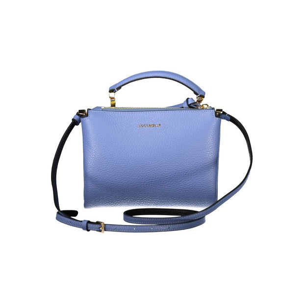 Light Blue Leather Women Handbag