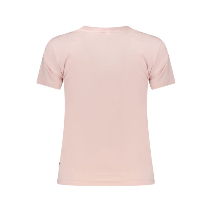 Pink Cotton Women T-Shirt