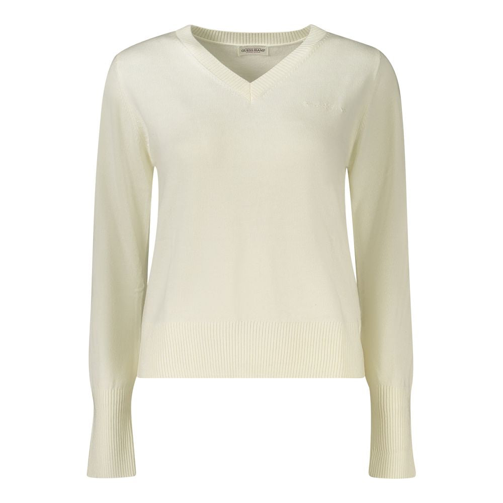 White Polyester Women Sweater