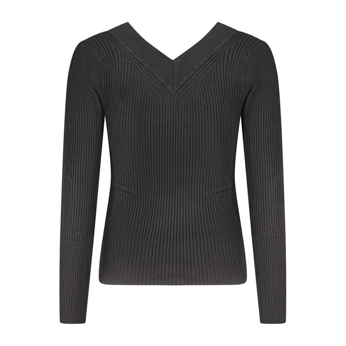 Black Viscose Women Sweater