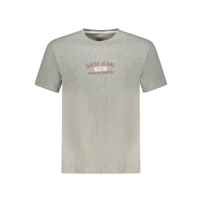 Gray Cotton Men T-Shirt