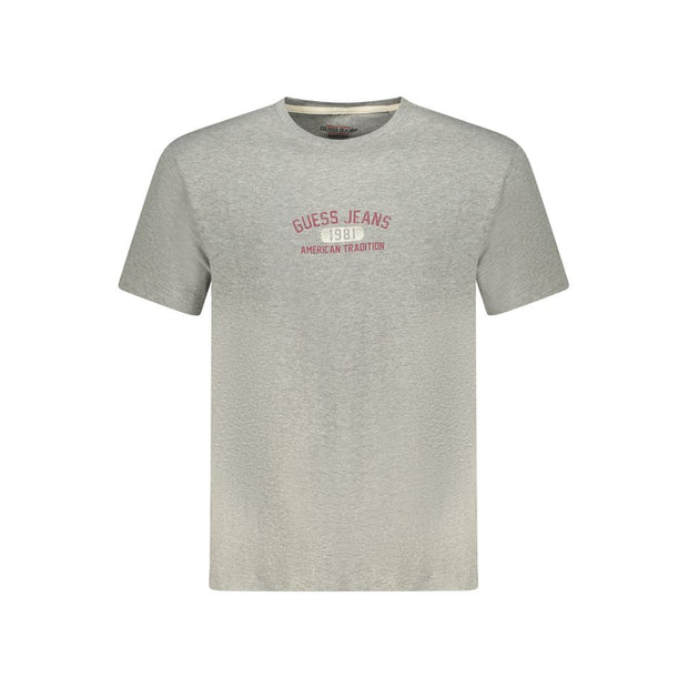 Gray Cotton Men T-Shirt