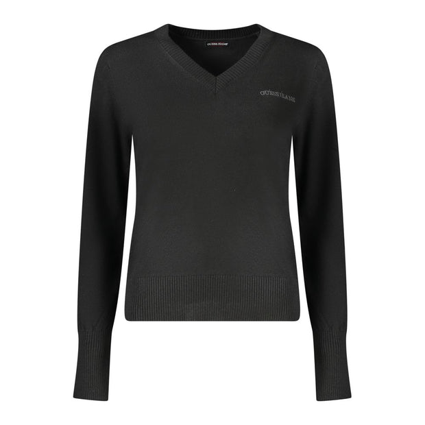 Black Polyester Women Sweater