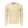 Beige Cotton Men Sweater