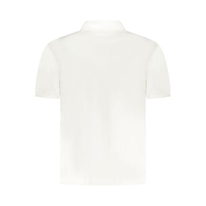 White Cotton Men Polo Shirt