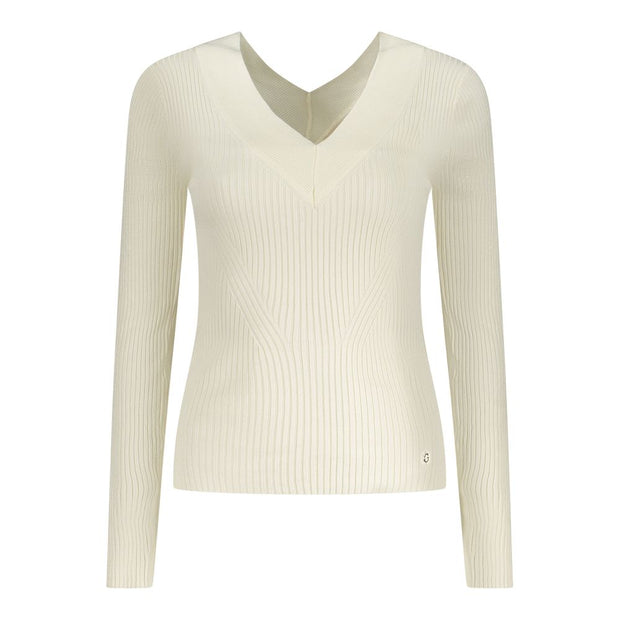 White Viscose Women Sweater