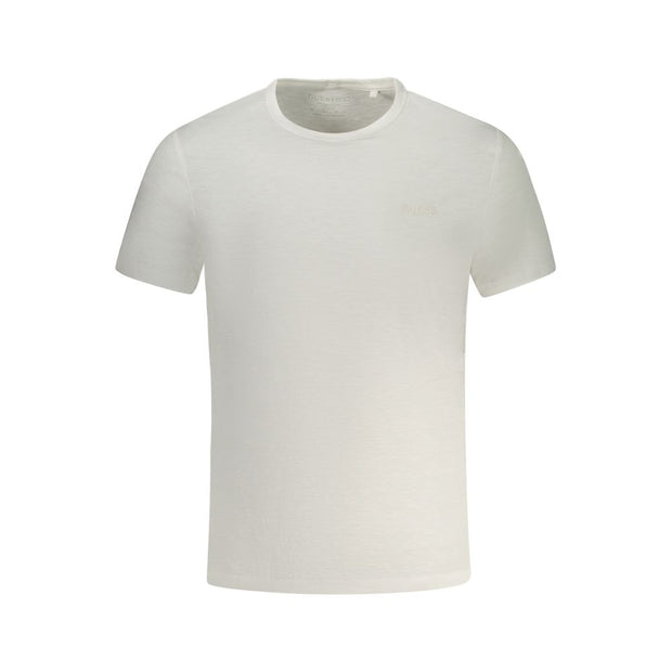 White Cotton Men T-Shirt