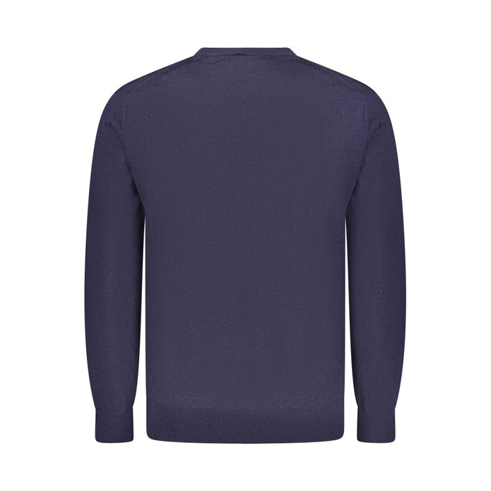 Blue Wool Men Sweater