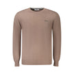 Brown Cotton Men Sweater