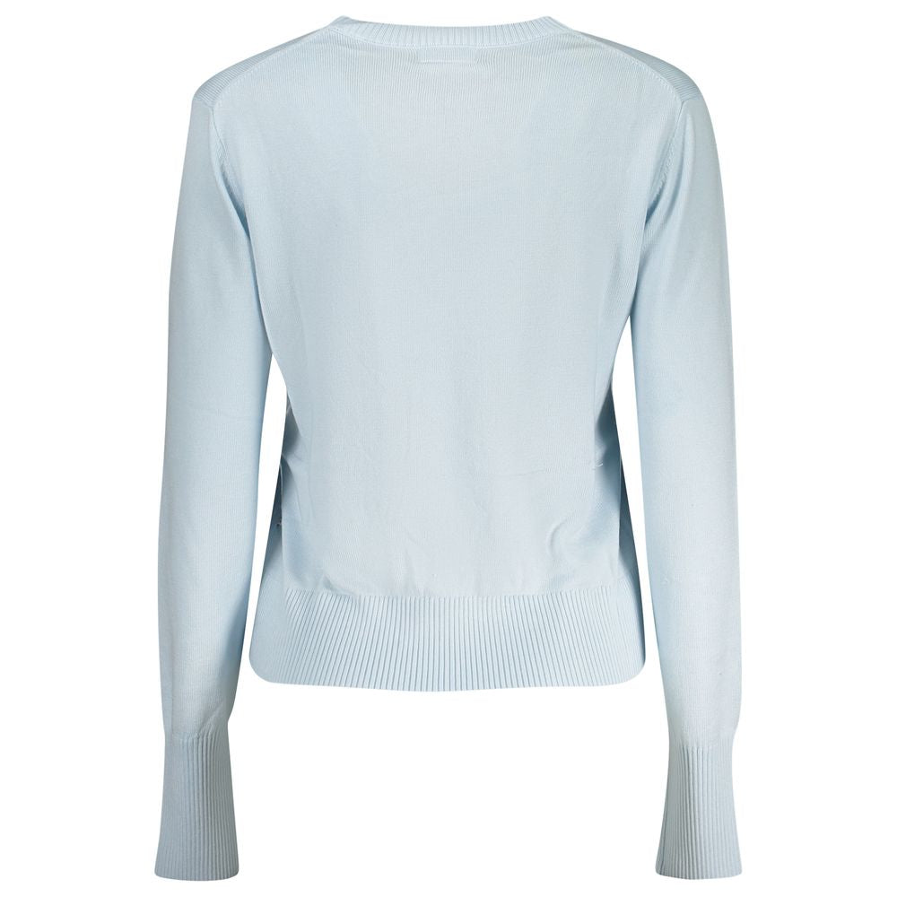 Light Blue Polyester Women Sweater