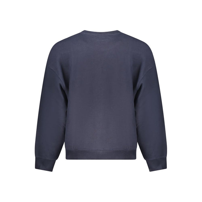 Blue Cotton Men Sweater